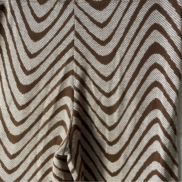 Urban Outfitters Flare Leggings 33 inseam Long Medium Brown wavy design pattern - Picture 10 of 10